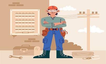 صيانة وتمديد جميع التمديدات الكهربائية والانارة  والمصابيح والاباجورات والستائر الكهربائية .